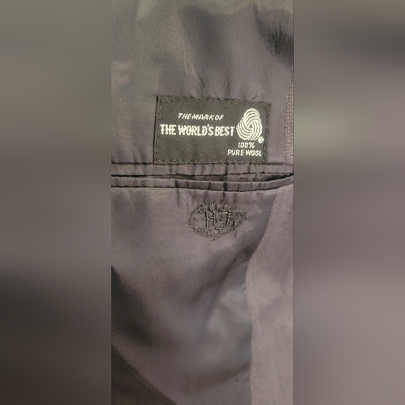 Men's Hickey Freeman 100% Wool Boardroom Jacket Size 42L Dark Charcoal Gray NICE - Picture 9 of 14